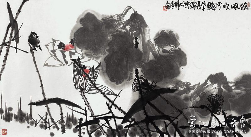 荷花- 国画 - 当代书画名家网_国画家_油画家_书法家